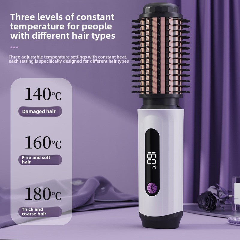Wireless Heated Curling Straightening Comb