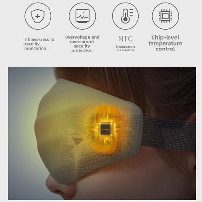 Wireless Heating Eye Mask with Temperature Control