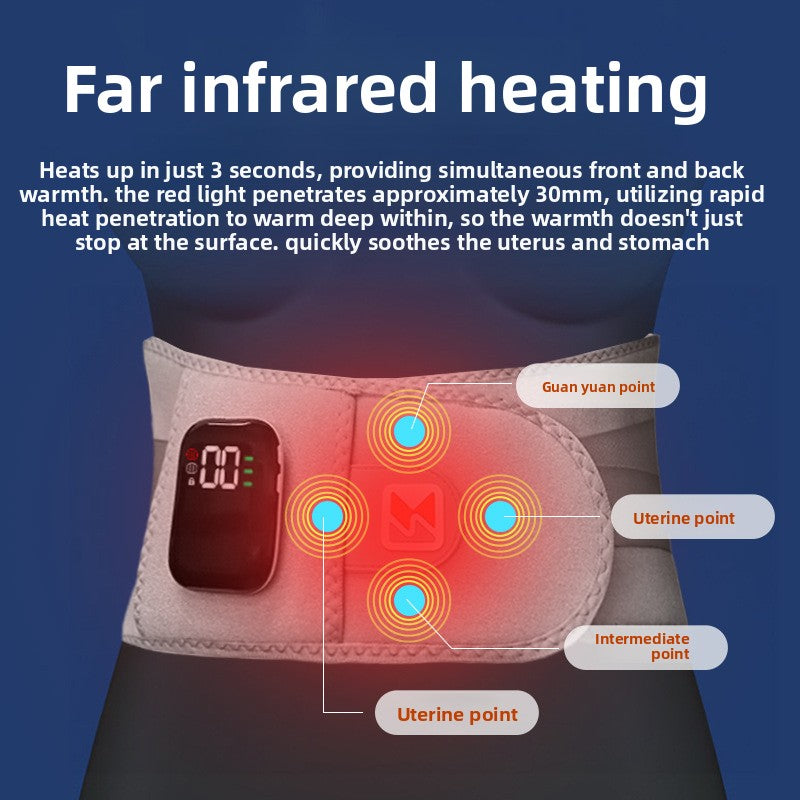 Wireless Heating Waist Massager with Adjustable Support