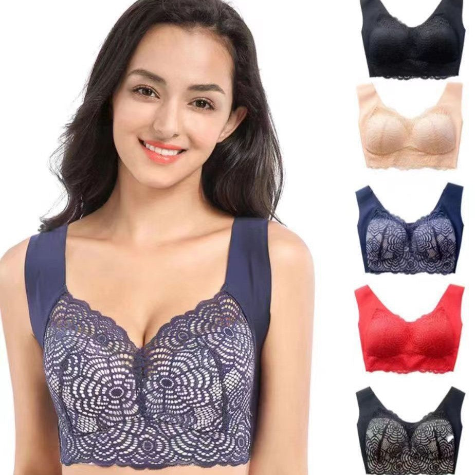 Wireless Lace Push-Up Bra