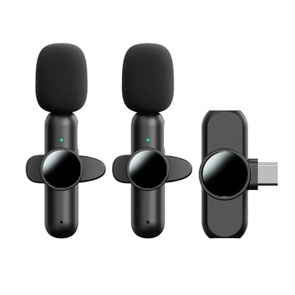 Wireless Lapel Microphone for Live Streaming and Recording