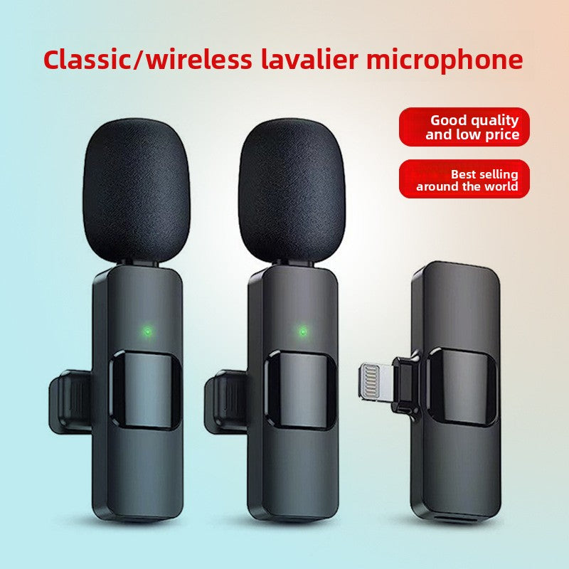 Wireless Lapel Microphone for Live Streaming and Recording