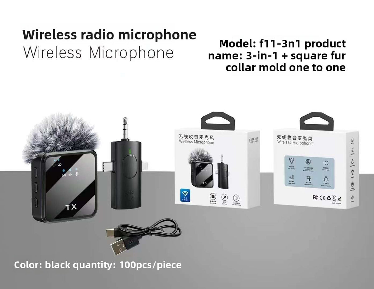 Wireless lapel microphone