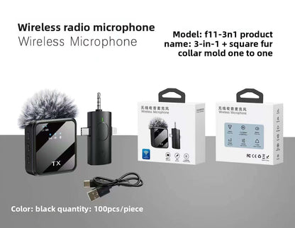 Wireless lapel microphone