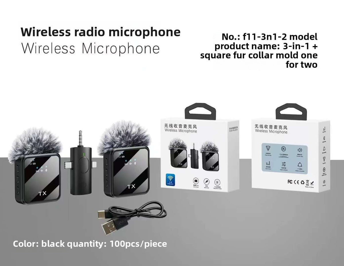 Wireless lapel microphone