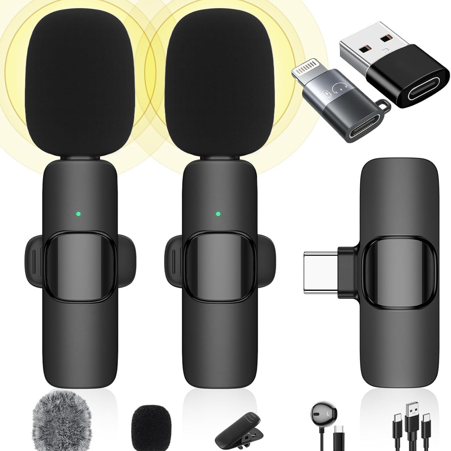 Wireless lapel microphone