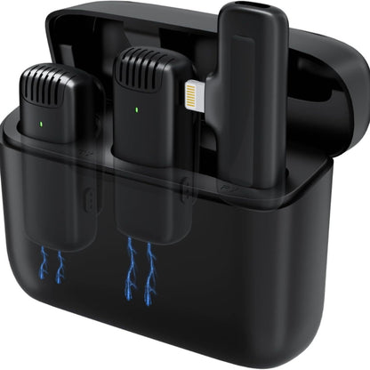 Wireless Lavalier Microphone with Charging Case for Mobile Recording