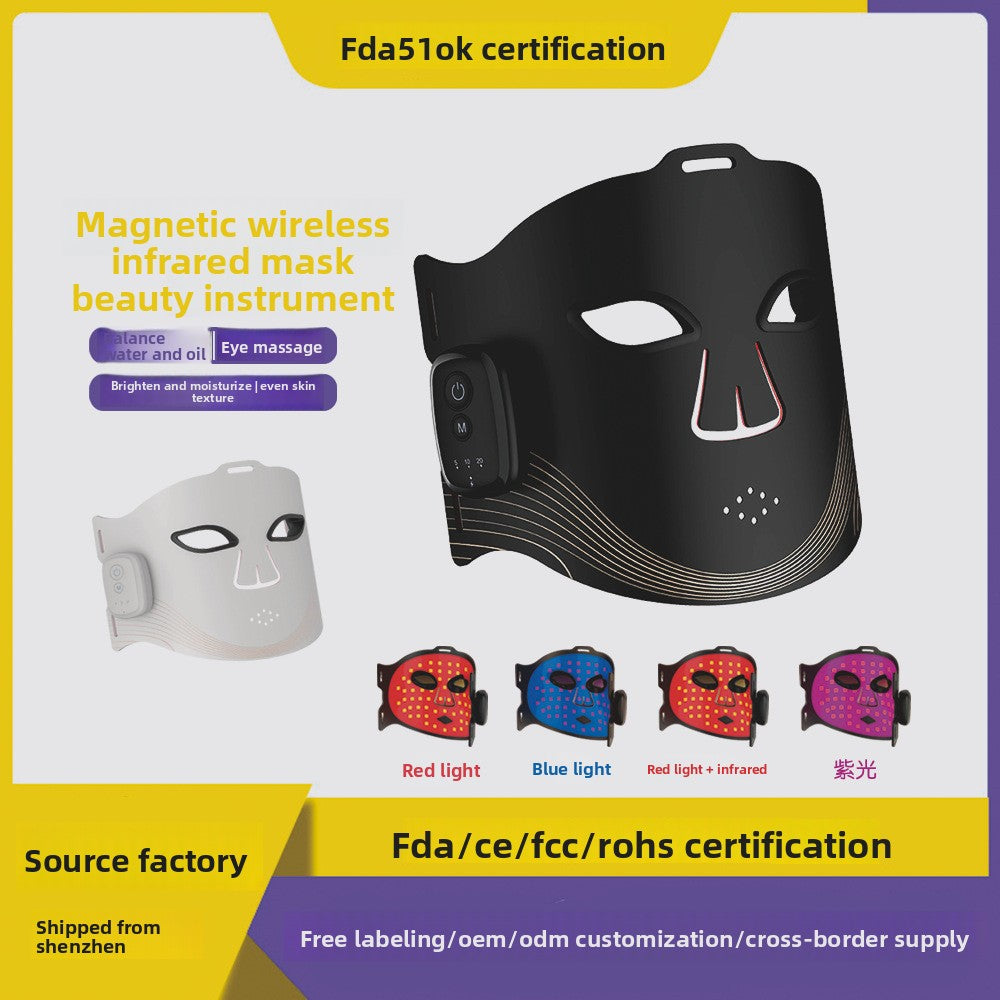 Wireless LED Photon Therapy Facial Mask Instrument