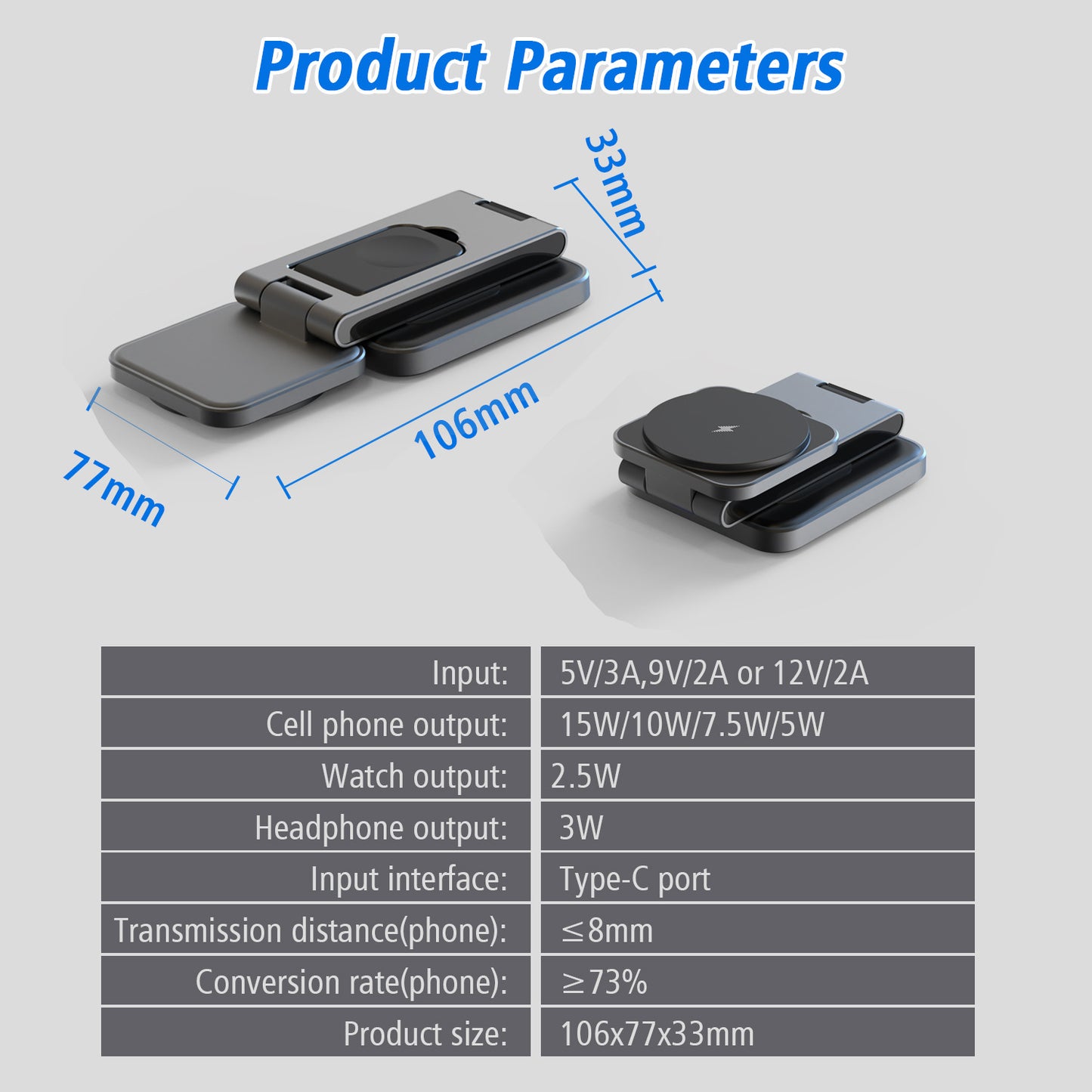 Wireless magnetic charging battery