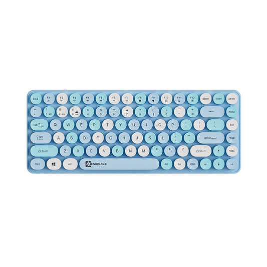 Wireless Mechanical Feel Silent Keyboard with Bluetooth Rechargeable