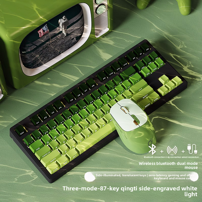 Wireless Mechanical Keyboard with Bluetooth Triple-Mode Connectivity