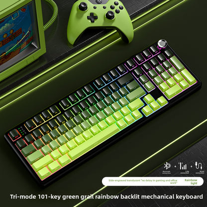 Wireless Mechanical Keyboard with Bluetooth Triple-Mode Connectivity