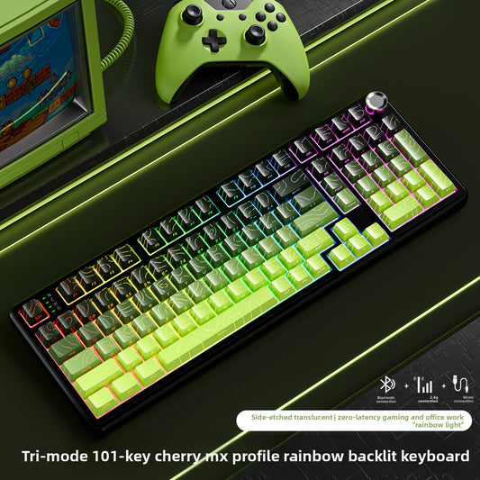 Wireless Mechanical Keyboard with Bluetooth Triple-Mode Connectivity