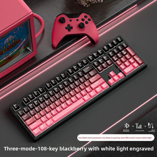 Wireless Mechanical Keyboard with Bluetooth Triple-Mode Connectivity