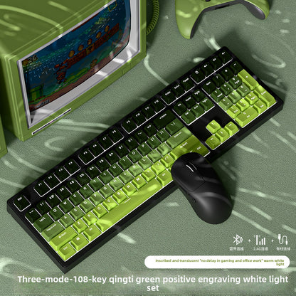 Wireless Mechanical Keyboard with Bluetooth Triple-Mode Connectivity