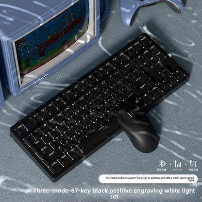 Wireless Mechanical Keyboard with Bluetooth Triple-Mode Connectivity