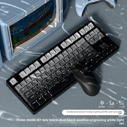Wireless Mechanical Keyboard with Bluetooth Triple-Mode Connectivity