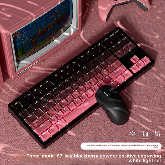 Wireless Mechanical Keyboard with Bluetooth Triple-Mode Connectivity