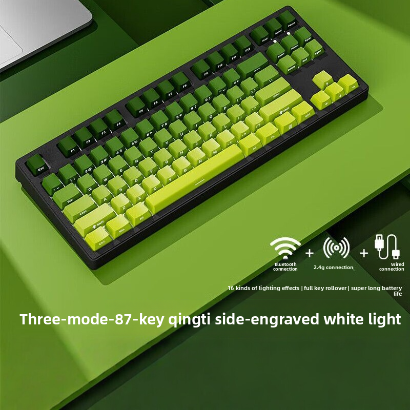 Wireless Mechanical Keyboard with Bluetooth Triple-Mode Connectivity