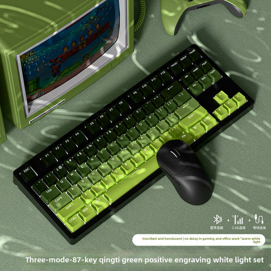 Wireless Mechanical Keyboard with Bluetooth Triple-Mode Connectivity