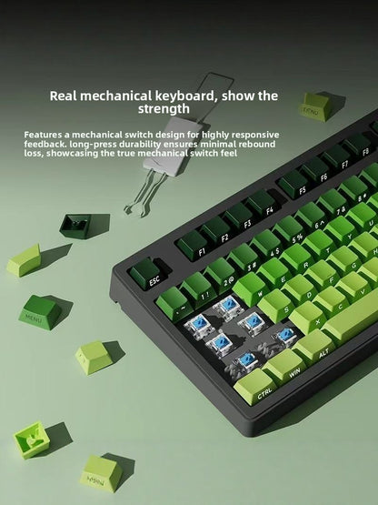 Wireless Mechanical Keyboard with Bluetooth Triple-Mode Connectivity