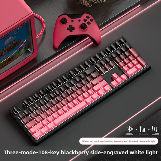 Wireless Mechanical Keyboard with Bluetooth Triple-Mode Connectivity