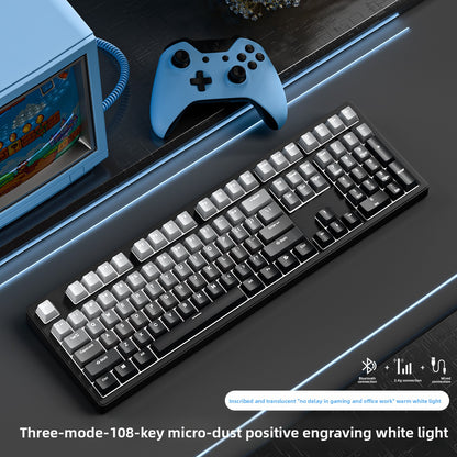 Wireless Mechanical Keyboard with Bluetooth Triple-Mode Connectivity