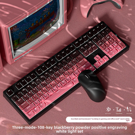 Wireless Mechanical Keyboard with Bluetooth Triple-Mode Connectivity
