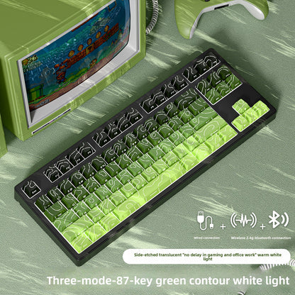 Wireless Mechanical Keyboard with Bluetooth Triple-Mode Connectivity