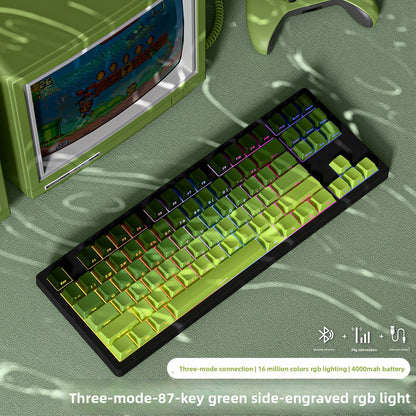 Wireless Mechanical Keyboard with Bluetooth Triple-Mode Connectivity