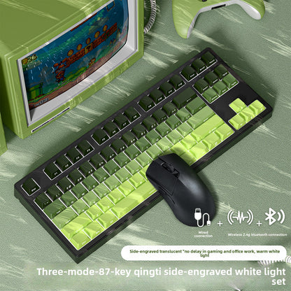 Wireless Mechanical Keyboard with Bluetooth Triple-Mode Connectivity