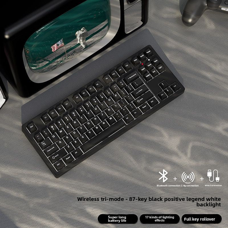 Wireless Mechanical Keyboard with Bluetooth Triple-Mode Connectivity
