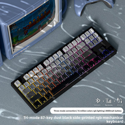 Wireless Mechanical Keyboard with Bluetooth Triple-Mode Connectivity