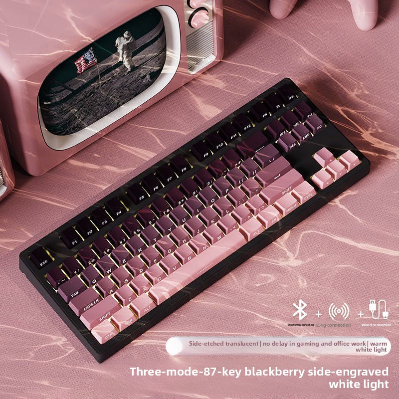 Wireless Mechanical Keyboard with Bluetooth Triple-Mode Connectivity