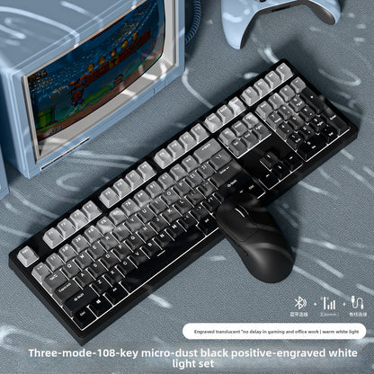 Wireless Mechanical Keyboard with Bluetooth Triple-Mode Connectivity