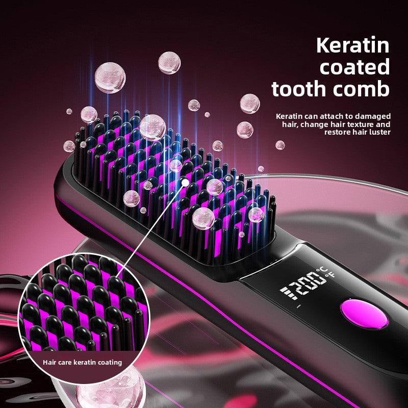Wireless Negative Ion Hair Straightener Comb