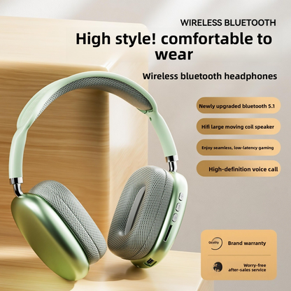 Wireless Over-Ear Headphones with Heavy Bass