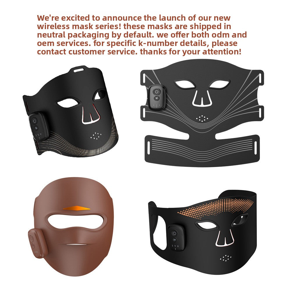 Wireless Photon Therapy Silicone Mask with Multi-Wavelength LED