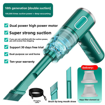 Wireless portable high-suction vacuum cleaner