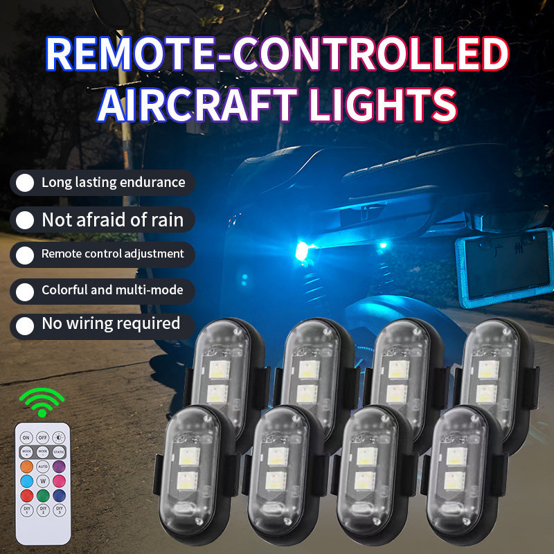 Wireless remote control aircraft light