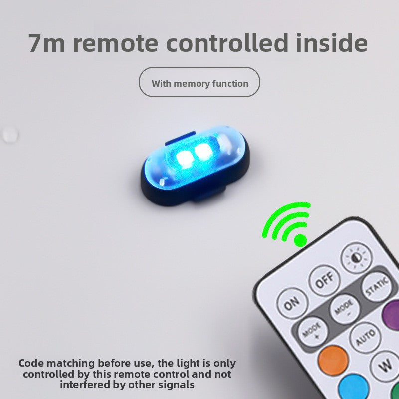 Wireless remote control aircraft light