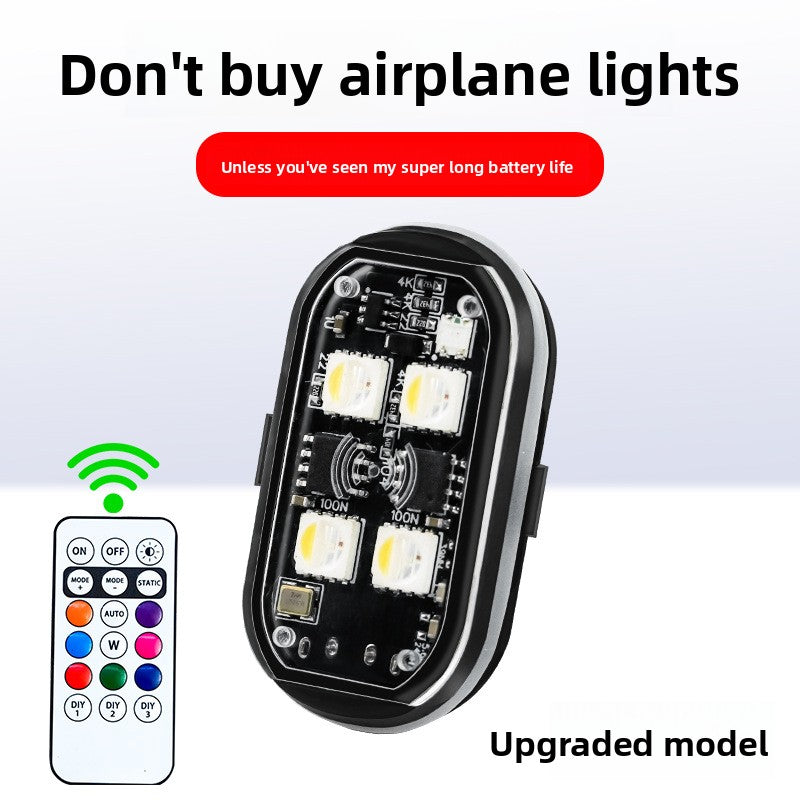 Wireless remote control aircraft lights