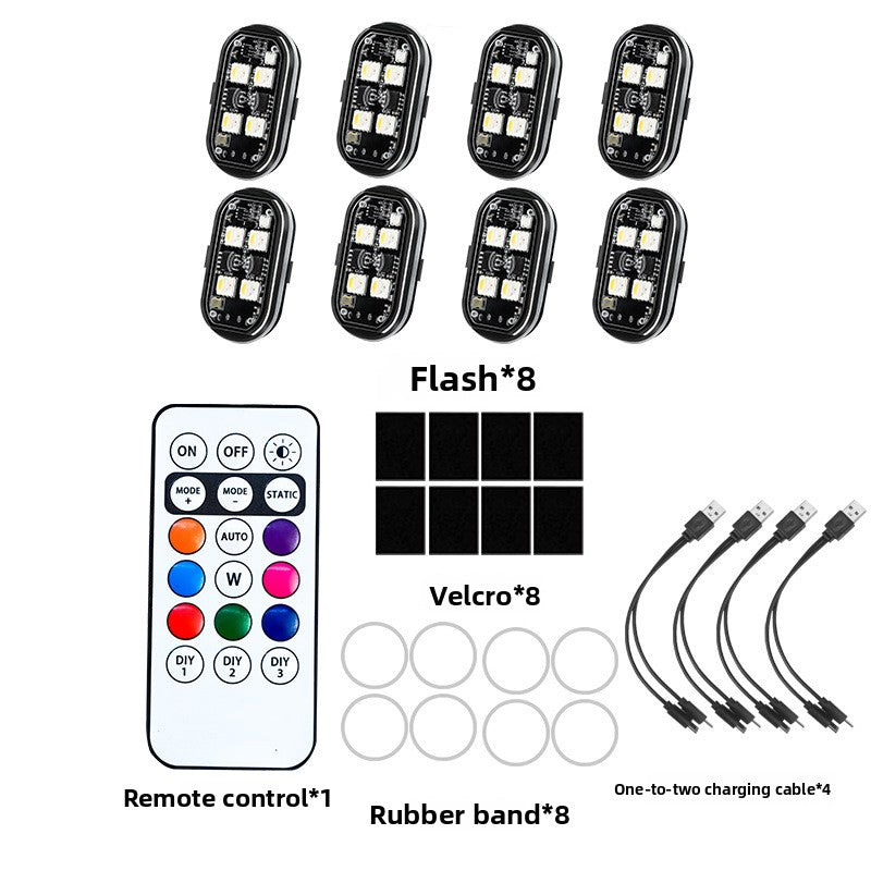 Wireless remote control aircraft lights