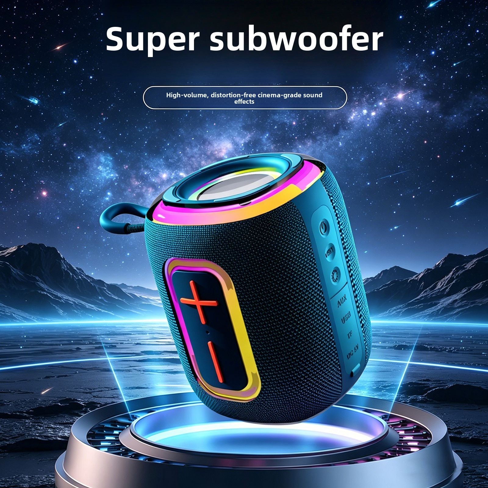 Wireless RGB Bluetooth Speaker with Heavy Bass