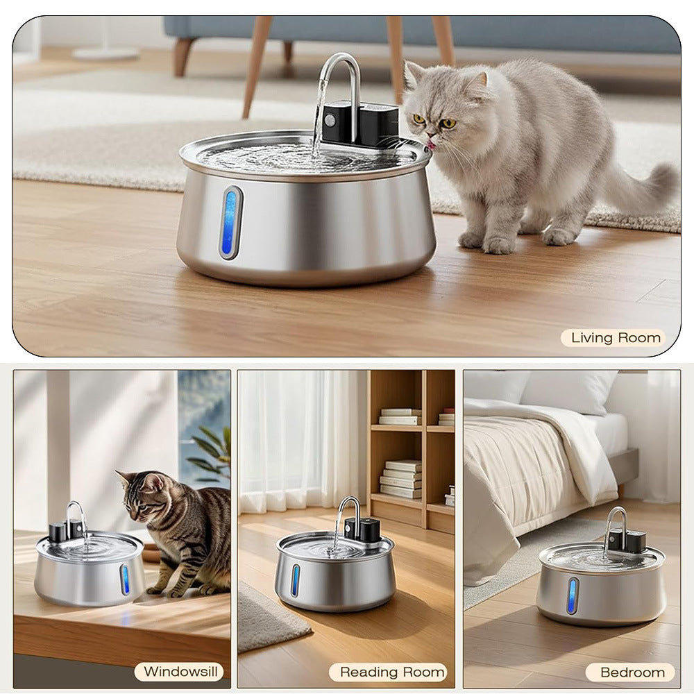 Wireless Sensor Stainless Steel Pet Water Dispenser