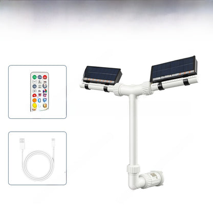 Wireless Solar Dual-Head Fountain with Bracket