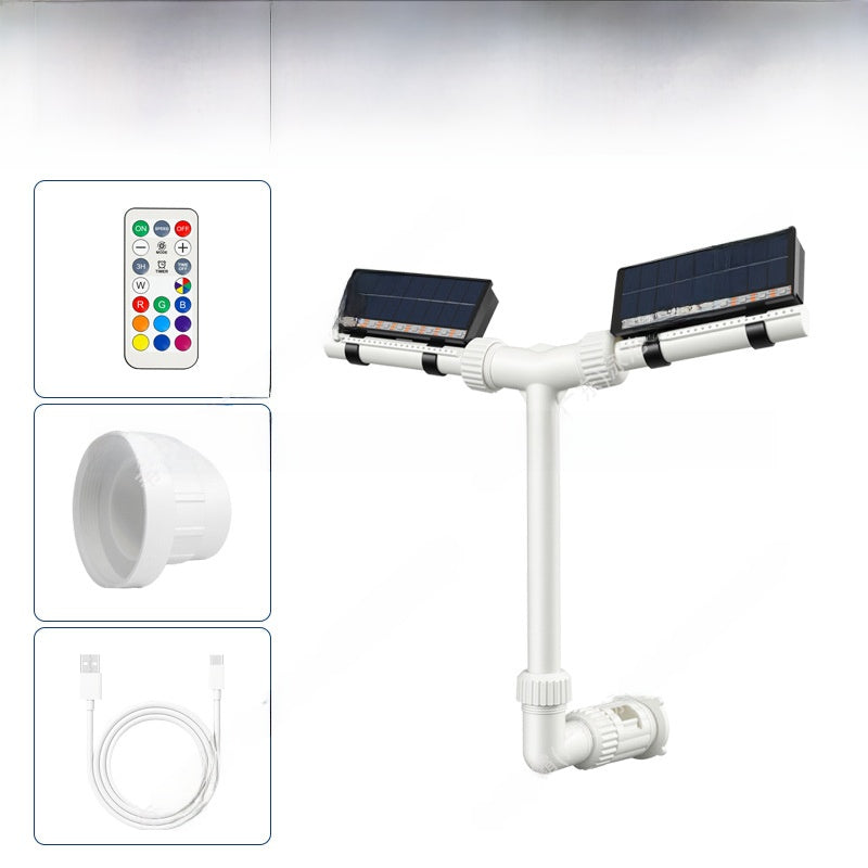 Wireless Solar Dual-Head Fountain with Bracket