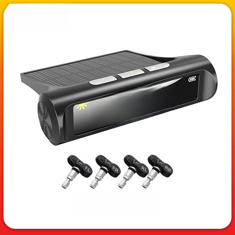 Wireless Solar Tire Pressure Monitoring System with Emergency Light