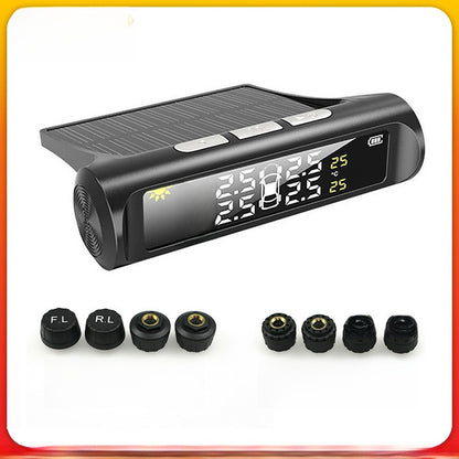 Wireless Solar Tire Pressure Monitoring System with Emergency Light