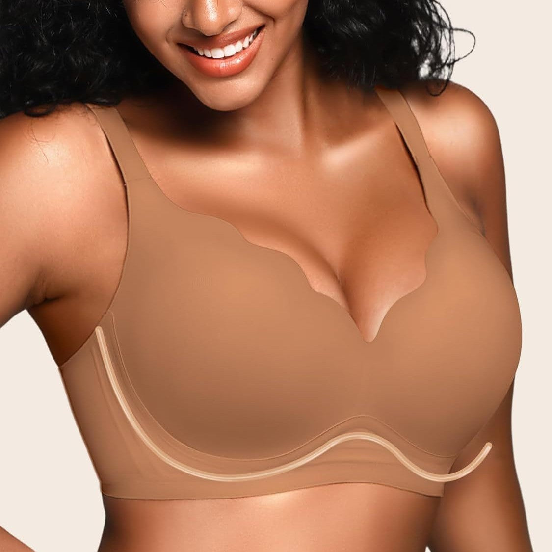 Wireless support bra